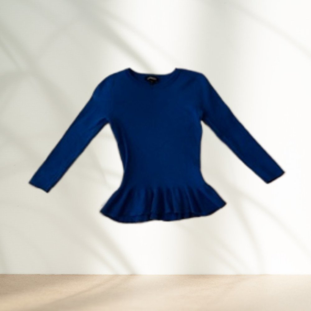Express Blue Peplum Sweater